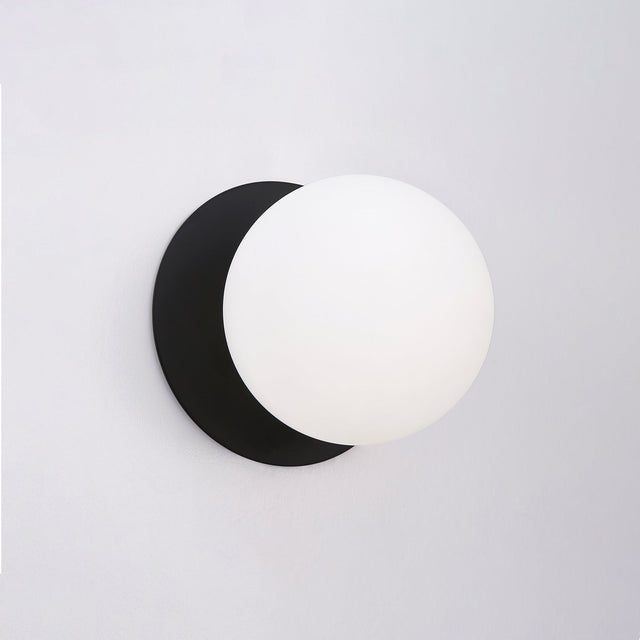 Odessa Small LED Wall Light 8.5W 4000K Frosted Opal & Matt Black