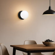 Odessa Small LED Wall Light 8.5W 4000K Frosted Opal & Matt Black