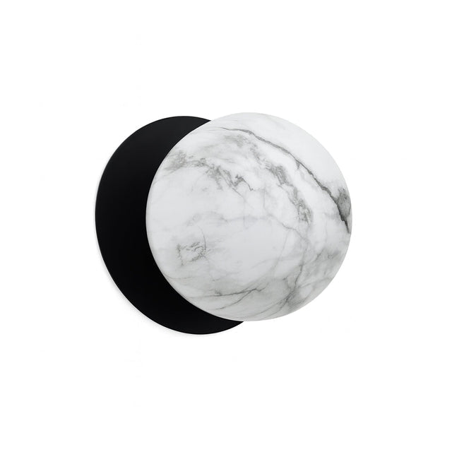 Odessa Small LED Wall Light 8.5W 4000K Marble Opal & Matt Black