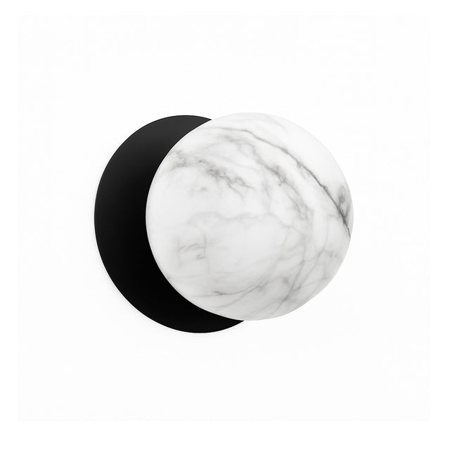 Odessa Small LED Wall Light 8.5W 4000K Marble Opal & Matt Black