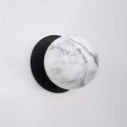 Odessa Small LED Wall Light 8.5W 4000K Marble Opal & Matt Black