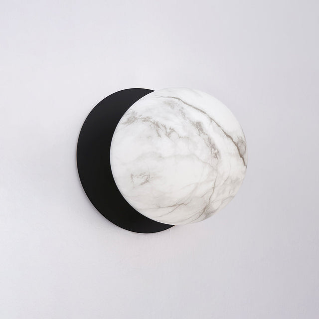 Odessa Small LED Wall Light 8.5W 4000K Marble Opal & Matt Black
