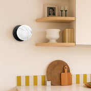 Odessa Small LED Wall Light 8.5W 4000K Marble Opal & Matt Black