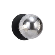 Odessa Small Molten Ripple LED Wall Light 8.5W 4000K Smoky & Matt Black