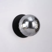 Odessa Small Molten Ripple LED Wall Light 8.5W 4000K Smoky & Matt Black