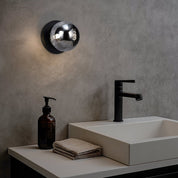 Odessa Small Molten Ripple LED Wall Light 8.5W 4000K Smoky & Matt Black