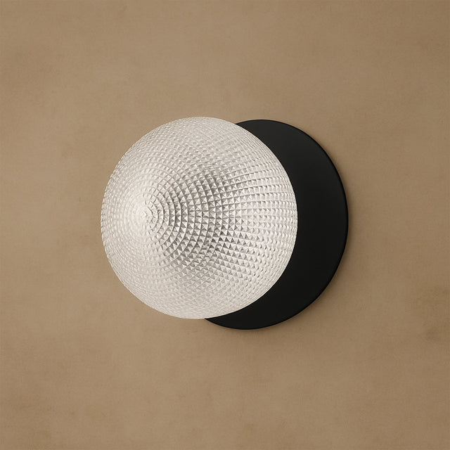 Odessa Small Diamond Cut LED Wall Light 8.5W 4000K Clear & Matt Black