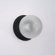 Odessa Small Diamond Cut LED Wall Light 8.5W 4000K Clear & Matt Black