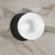 Odessa Small Diamond Cut LED Wall Light 8.5W 4000K Clear & Matt Black