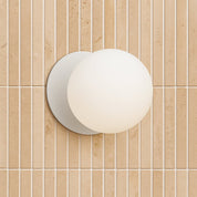 Odessa Small LED Wall Light 8.5W 4000K Frosted Opal & Matt White