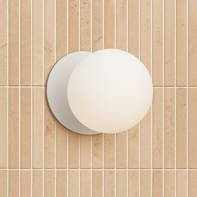 Odessa Small LED Wall Light 8.5W 4000K Frosted Opal & Matt White