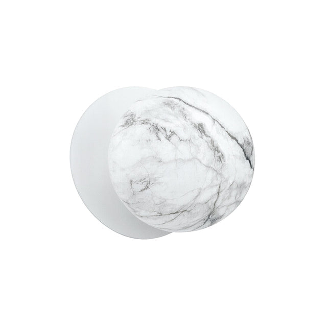 Odessa Small LED Wall Light 8.5W 4000K Marble Opal & Matt White