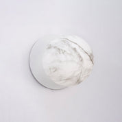 Odessa Small LED Wall Light 8.5W 4000K Marble Opal & Matt White