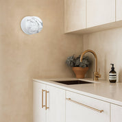 Odessa Small LED Wall Light 8.5W 4000K Marble Opal & Matt White