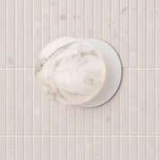 Odessa Small LED Wall Light 8.5W 4000K Marble Opal & Matt White