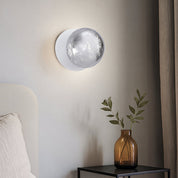 Odessa Small Molten Ripple LED Wall Light 8.5W 4000K Smoky & Matt White