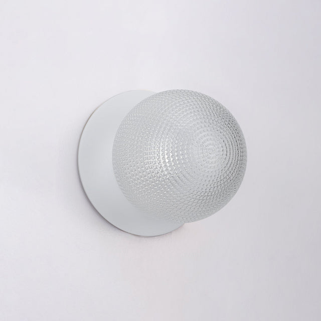 Odessa Small Diamond Cut LED Wall Light 8.5W 4000K Clear & Matt White