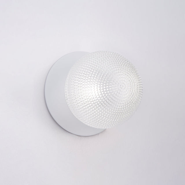 Odessa Small Diamond Cut LED Wall Light 8.5W 4000K Clear & Matt White