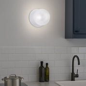 Odessa Small Diamond Cut LED Wall Light 8.5W 4000K Clear & Matt White