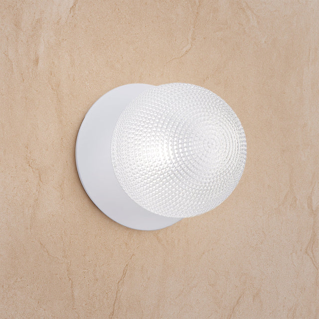 Odessa Small Diamond Cut LED Wall Light 8.5W 4000K Clear & Matt White