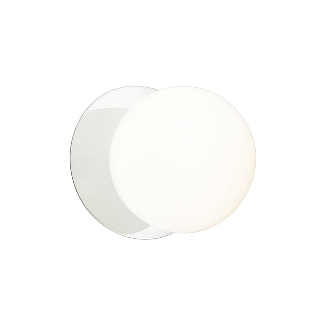 Odessa Small LED Wall Light 8.5W 4000K Frosted Opal & Chrome