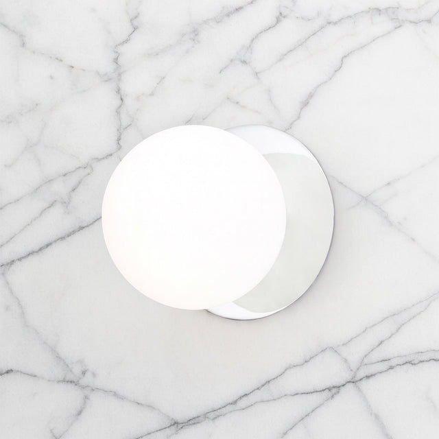 Odessa Small LED Wall Light 8.5W 4000K Frosted Opal & Chrome
