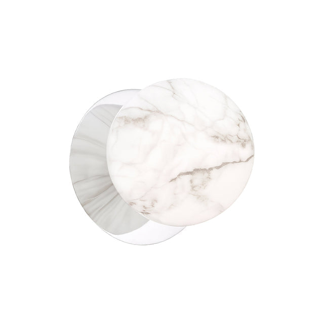 Odessa Small LED Wall Light 8.5W 4000K Marble Opal & Chrome