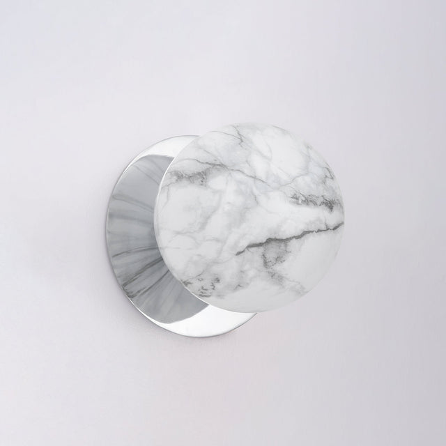 Odessa Small LED Wall Light 8.5W 4000K Marble Opal & Chrome