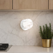 Odessa Small LED Wall Light 8.5W 4000K Marble Opal & Chrome