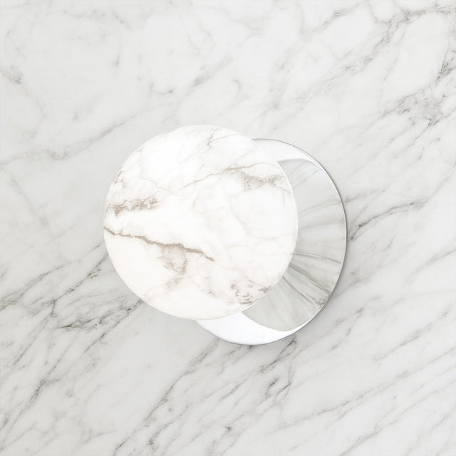 Odessa Small LED Wall Light 8.5W 4000K Marble Opal & Chrome