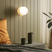 Odessa Small LED Wall Light 8.5W 4000K Frosted Opal & Brass