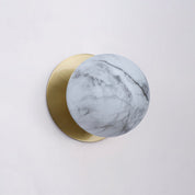 Odessa Small LED Wall Light 8.5W 4000K Marble Opal & Brass