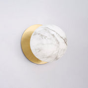Odessa Small LED Wall Light 8.5W 4000K Marble Opal & Brass
