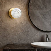 Odessa Small LED Wall Light 8.5W 4000K Marble Opal & Brass