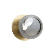 Odessa Small Molten Ripple LED Wall Light 8.5W 4000K Smoky & Brass