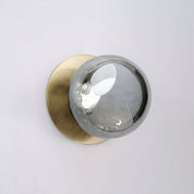 Odessa Small Molten Ripple LED Wall Light 8.5W 4000K Smoky & Brass