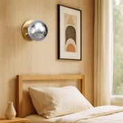Odessa Small Molten Ripple LED Wall Light 8.5W 4000K Smoky & Brass