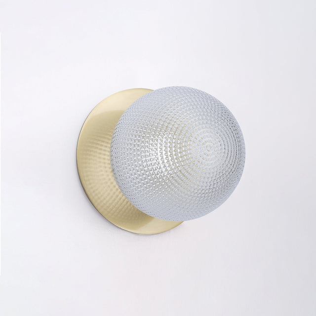 Odessa Small Diamond Cut LED Wall Light 8.5W 4000K Clear & Brass
