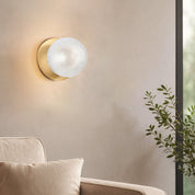 Odessa Small Diamond Cut LED Wall Light 8.5W 4000K Clear & Brass