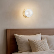 Odessa Small Diamond Cut LED Wall Light 8.5W 4000K Clear & Brass