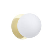 Odessa Small LED Wall Light 8.5W 4000K Frosted Opal & Gold