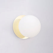 Odessa Small LED Wall Light 8.5W 4000K Frosted Opal & Gold