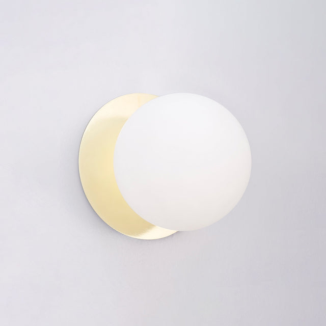 Odessa Small LED Wall Light 8.5W 4000K Frosted Opal & Gold