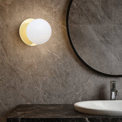 Odessa Small LED Wall Light 8.5W 4000K Frosted Opal & Gold