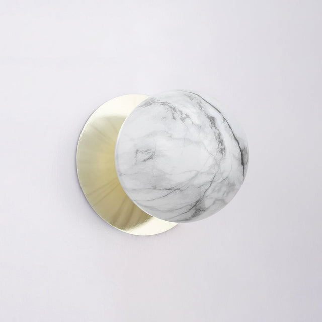 Odessa Small LED Wall Light 8.5W 4000K Marble Opal & Gold