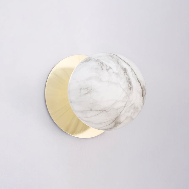 Odessa Small LED Wall Light 8.5W 4000K Marble Opal & Gold