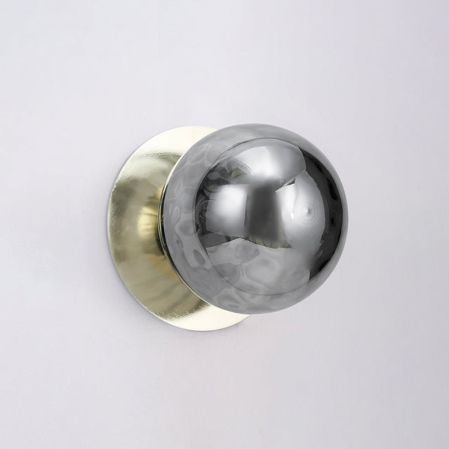 Odessa Small Molten Ripple LED Wall Light 8.5W 4000K Smoky & Gold