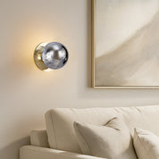 Odessa Small Molten Ripple LED Wall Light 8.5W 4000K Smoky & Gold
