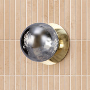 Odessa Small Molten Ripple LED Wall Light 8.5W 4000K Smoky & Gold