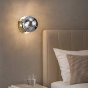 Odessa Small Molten Ripple LED Wall Light 8.5W 4000K Smoky & Gold